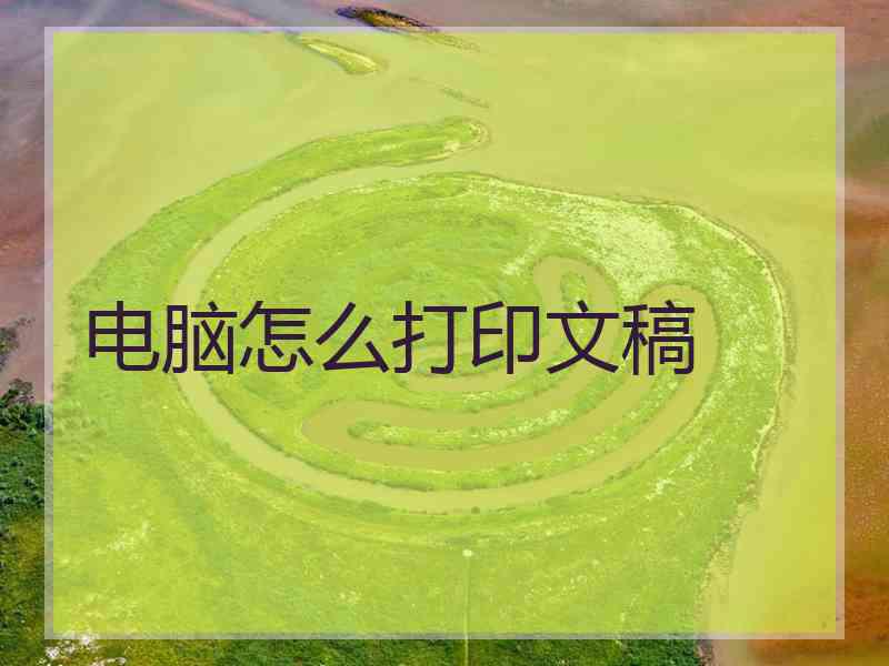 电脑怎么打印文稿 电脑怎么打印文稿