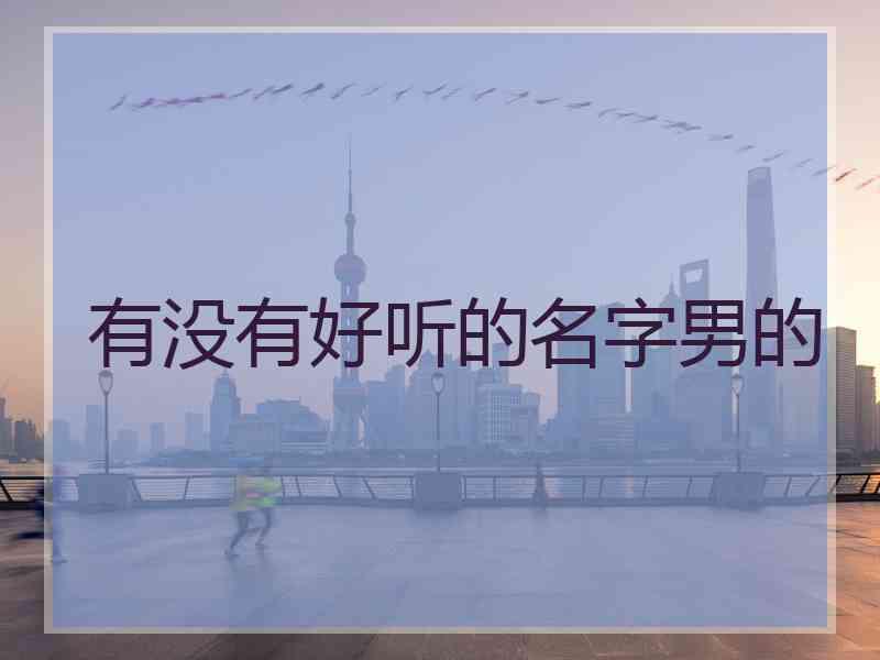 有没有好听的名字男的 有没有好听的名字男的