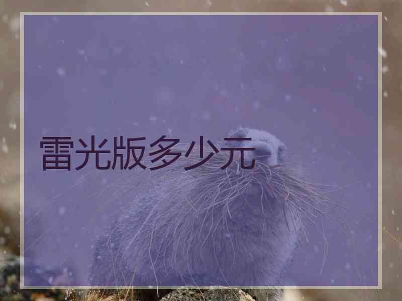 雷光版多少元 雷光版多少元