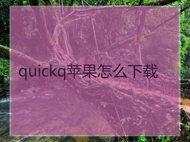quickq苹果怎么下载 quickq苹果怎么下载