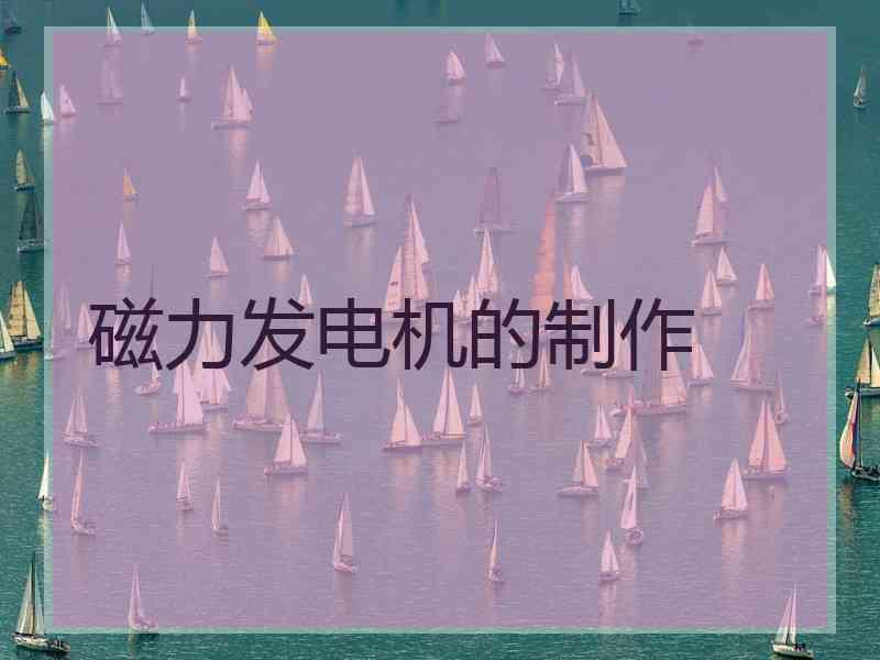 磁力发电机的制作 磁力发电机的制作