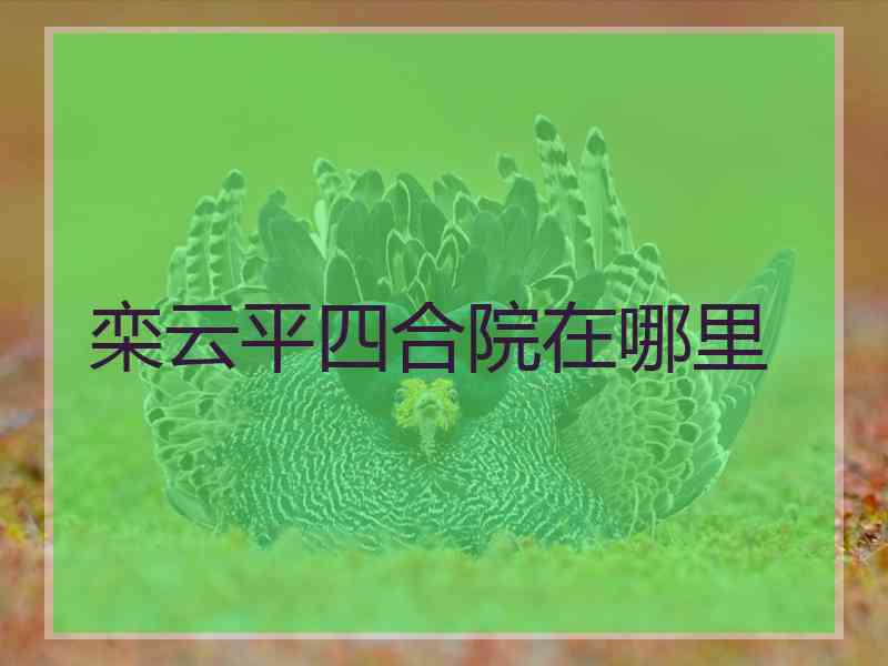 栾云平四合院在哪里 栾云平四合院在哪里
