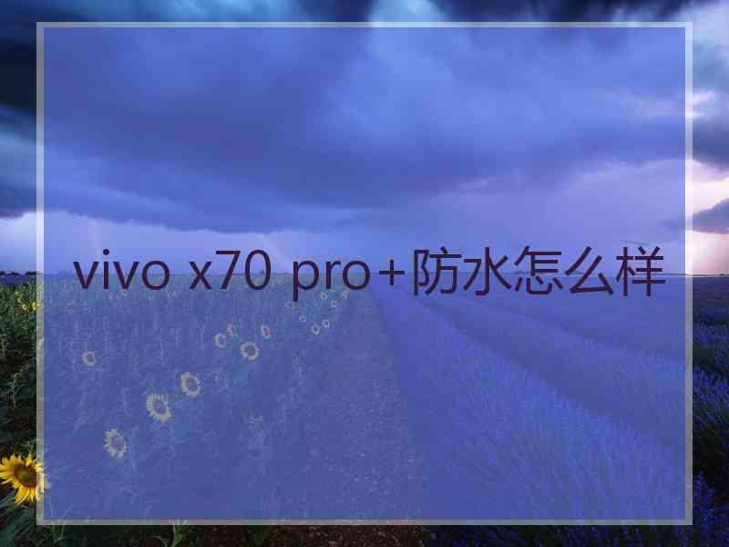 vivo x70 pro+防水怎么样 vivo x70 pro+防水怎么样