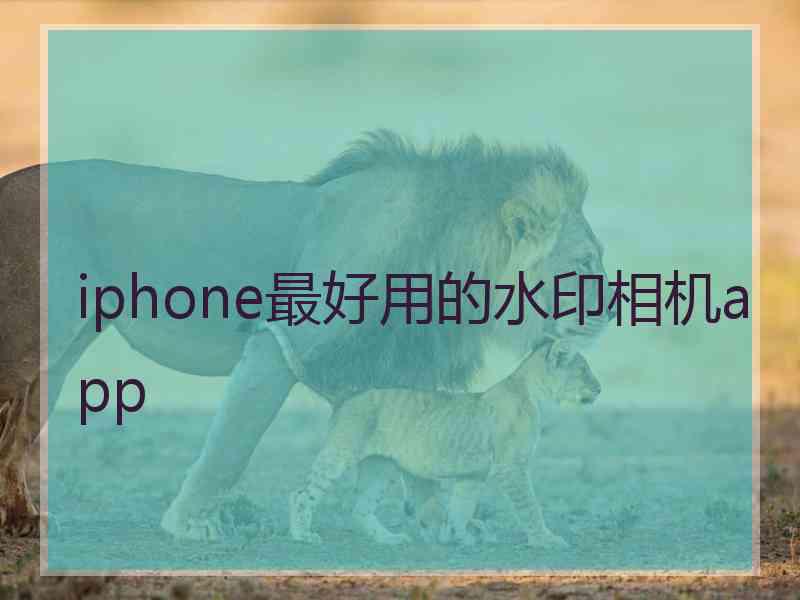 iphone最好用的水印相机app iphone最好用的水印相机app