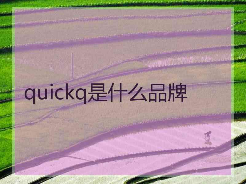 quickq是什么品牌 quickq是什么品牌