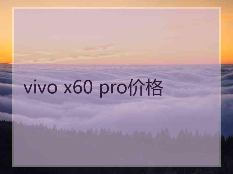 vivo x60 pro价格 vivo x60 pro价格