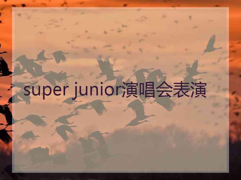 super junior演唱会表演 super junior演唱会表演