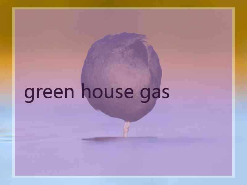 green house gas green house gas