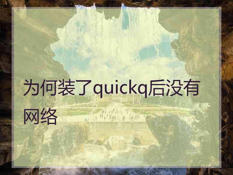 为何装了quickq后没有网络 为何装了quickq后没有网络