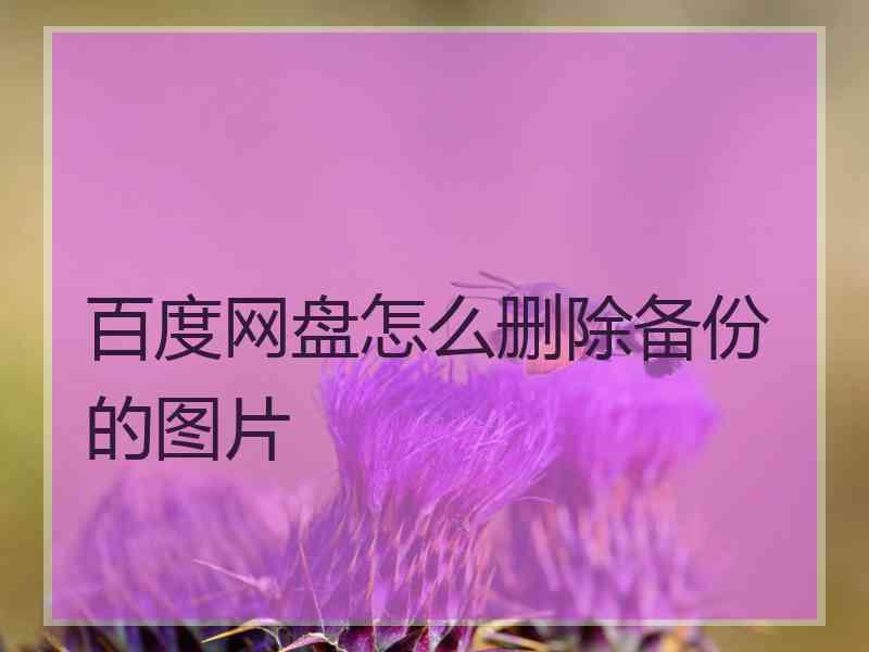 百度网盘怎么删除备份的图片 百度网盘怎么删除备份的图片