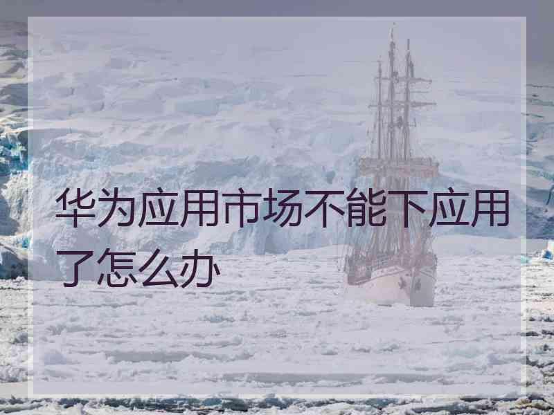 华为应用市场不能下应用了怎么办 华为应用市场不能下应用了怎么办