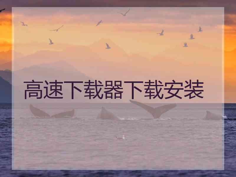 高速下载器下载安装 高速下载器下载安装