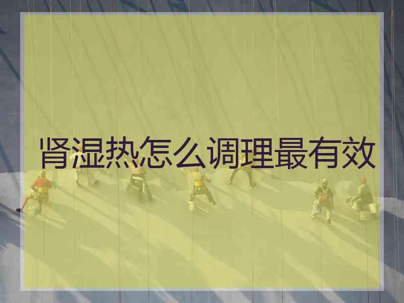 肾湿热怎么调理最有效 肾湿热怎么调理最有效
