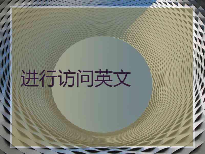 进行访问英文 进行访问英文