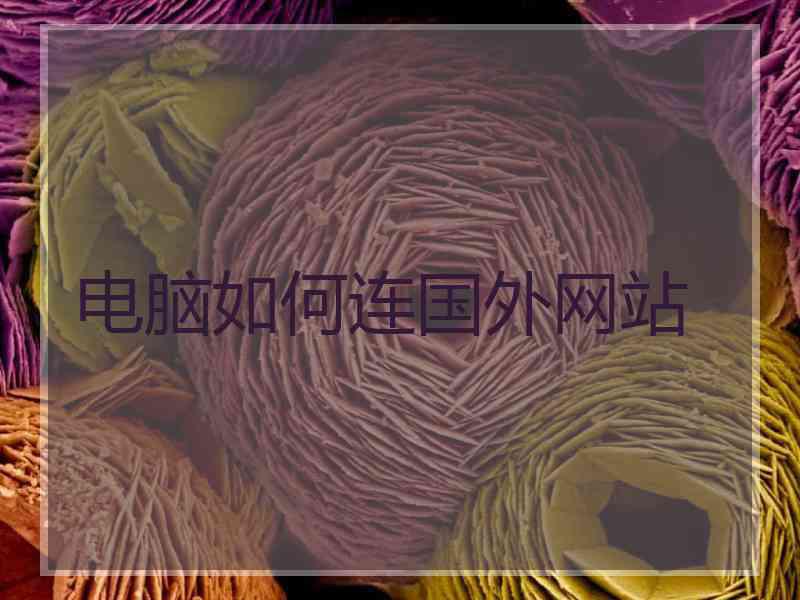 电脑如何连国外网站 电脑如何连国外网站