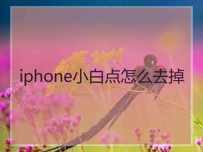 iphone小白点怎么去掉 iphone小白点怎么去掉