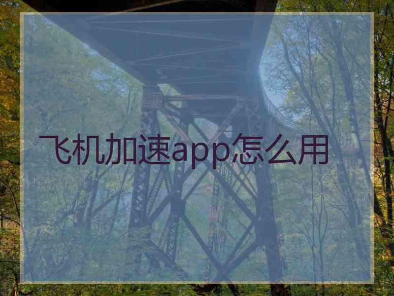 飞机加速app怎么用 飞机加速app怎么用