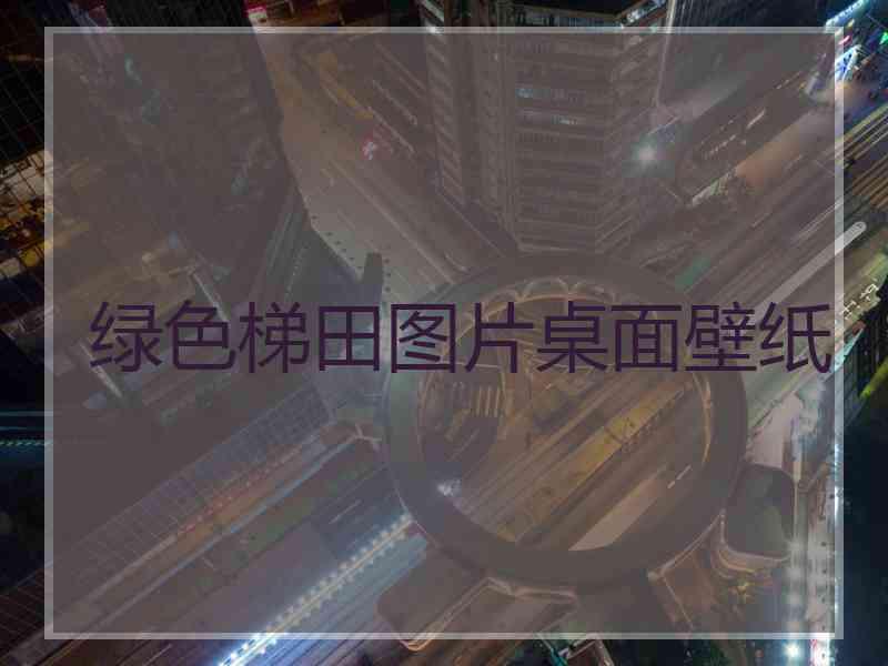 绿色梯田图片桌面壁纸 绿色梯田图片桌面壁纸