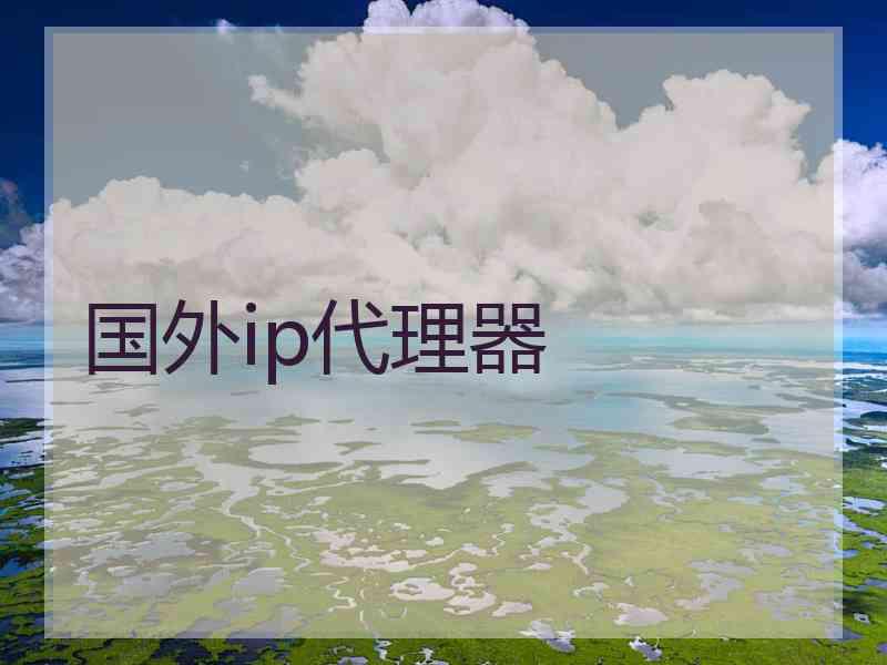 国外ip代理器 国外ip代理器