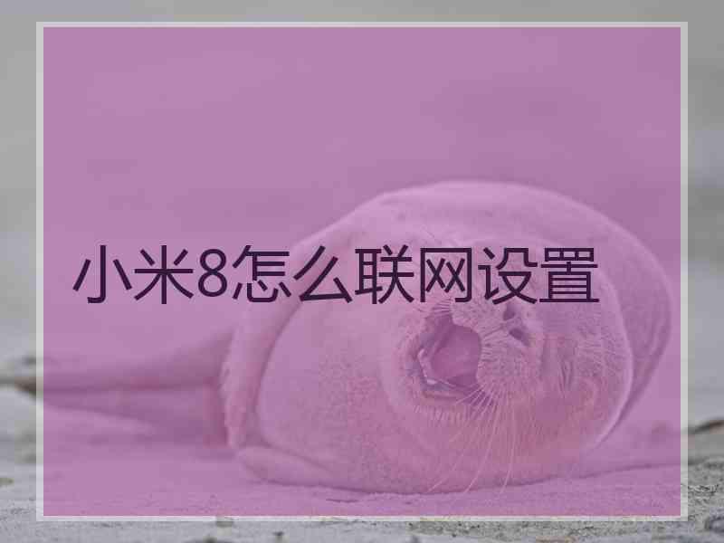 小米8怎么联网设置 小米8怎么联网设置