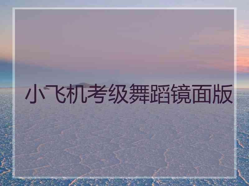 小飞机考级舞蹈镜面版 小飞机考级舞蹈镜面版