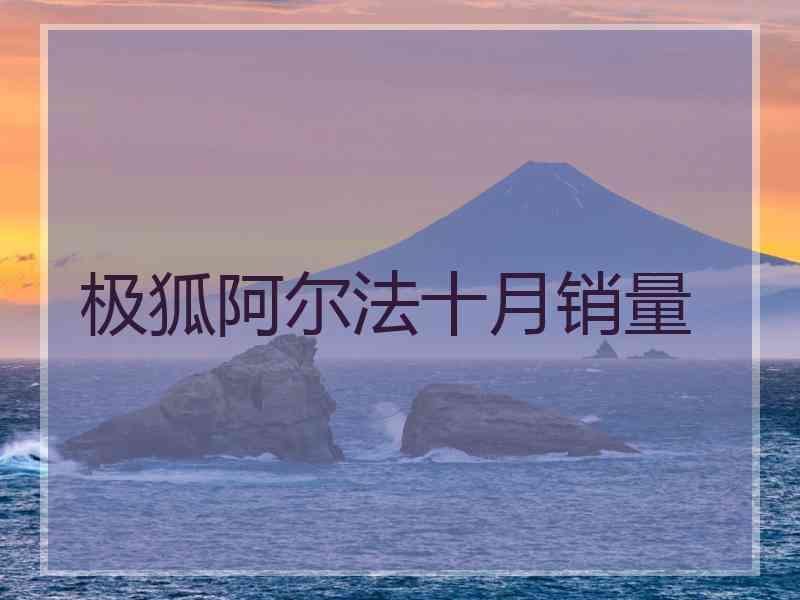 极狐阿尔法十月销量 极狐阿尔法十月销量