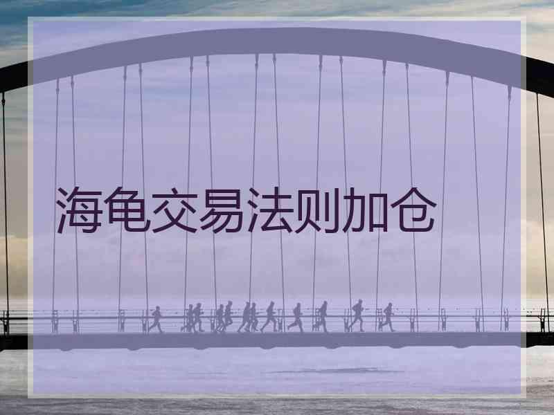 海龟交易法则加仓 海龟交易法则加仓