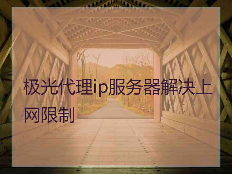 极光代理ip服务器解决上网限制 极光代理ip服务器解决上网限制