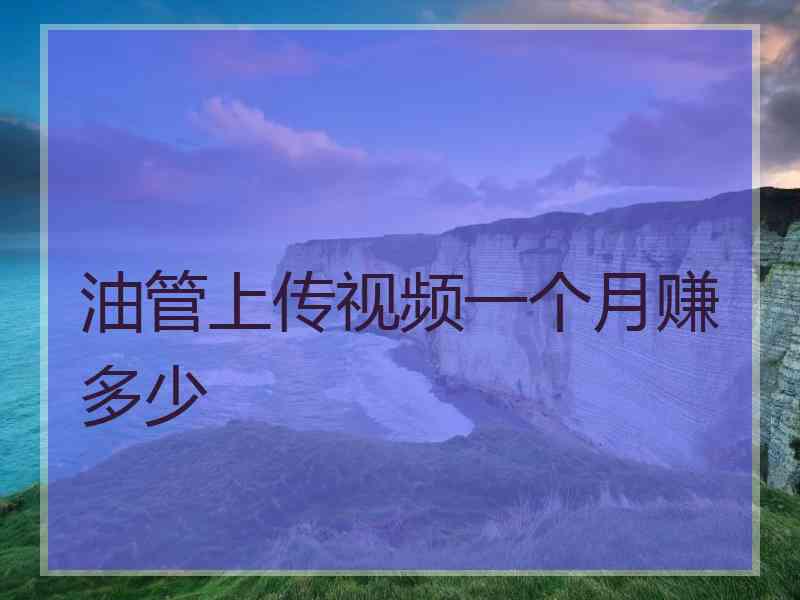 油管上传视频一个月赚多少 油管上传视频一个月赚多少