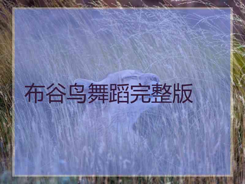 布谷鸟舞蹈完整版 布谷鸟舞蹈完整版