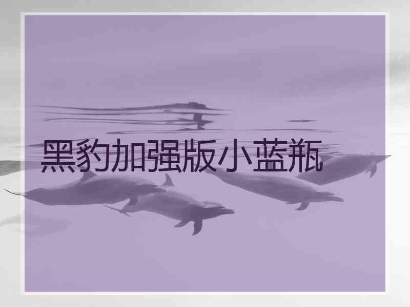 黑豹加强版小蓝瓶 黑豹加强版小蓝瓶