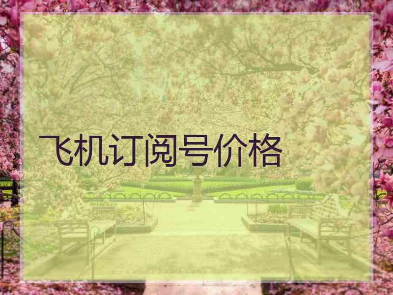 飞机订阅号价格 飞机订阅号价格