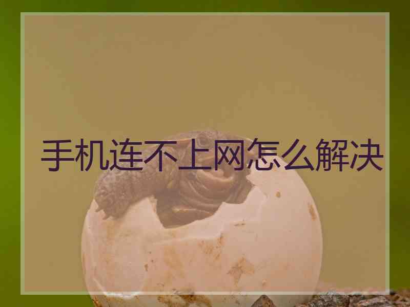 手机连不上网怎么解决 手机连不上网怎么解决