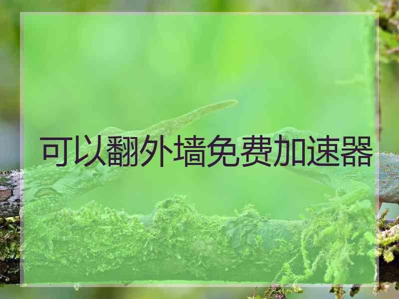 可以翻外墙免费加速器 可以翻外墙免费加速器