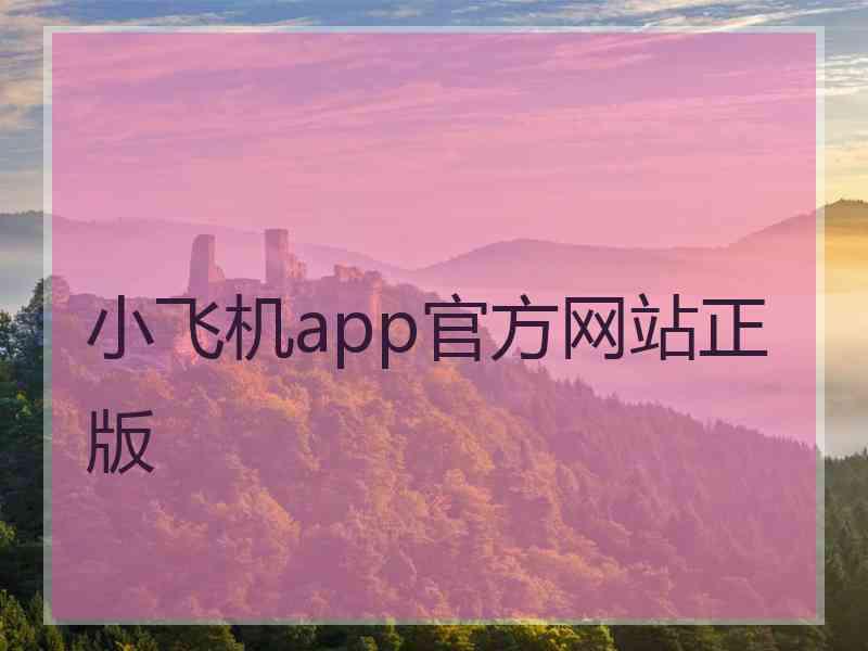 小飞机app官方网站正版 小飞机app官方网站正版