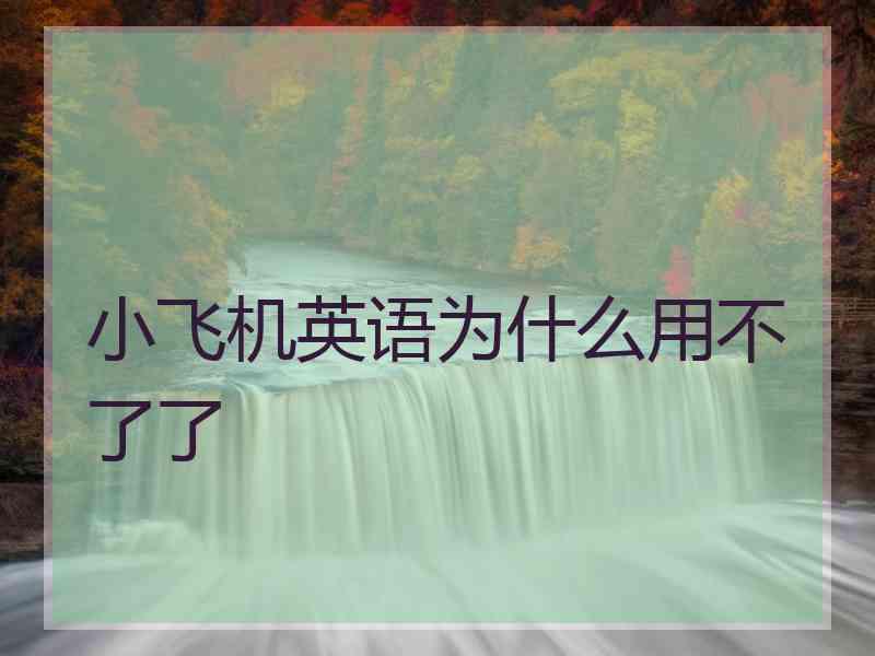 小飞机英语为什么用不了了 小飞机英语为什么用不了了