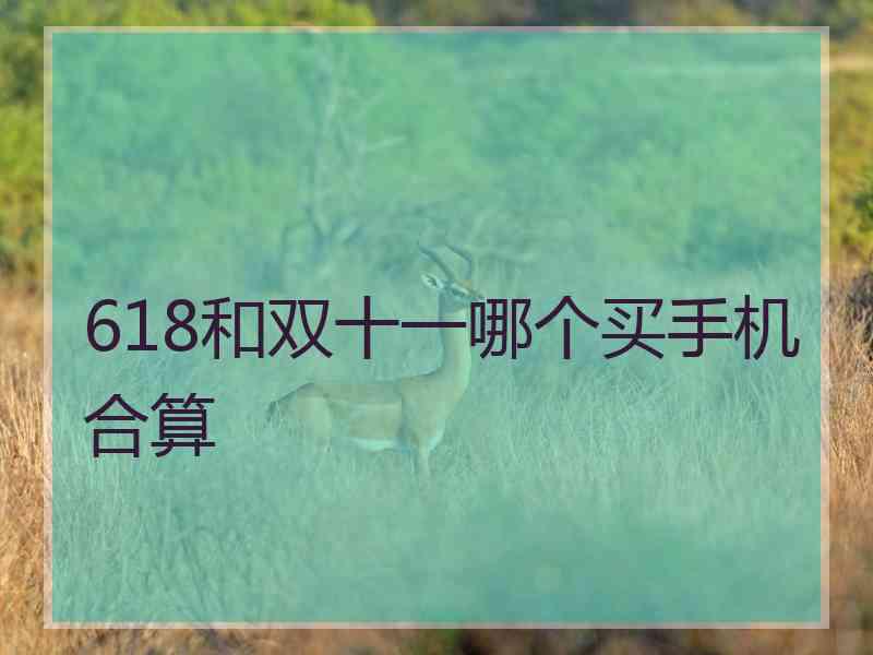 618和双十一哪个买手机合算 618和双十一哪个买手机合算