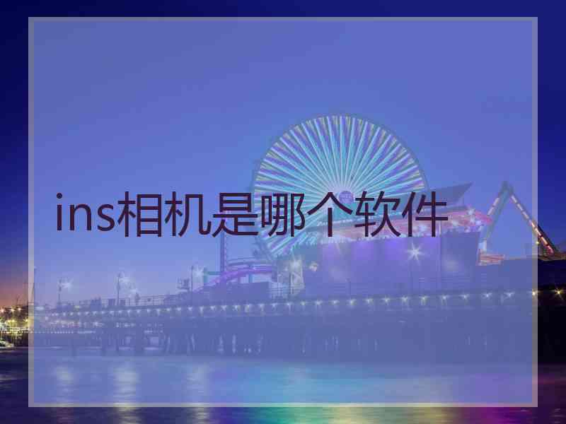 ins相机是哪个软件 ins相机是哪个软件