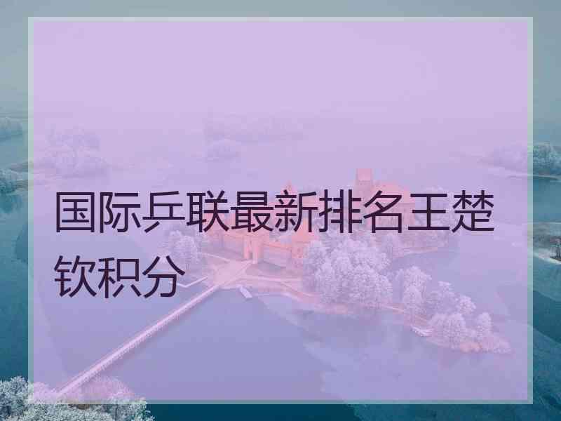 国际乒联最新排名王楚钦积分 国际乒联最新排名王楚钦积分
