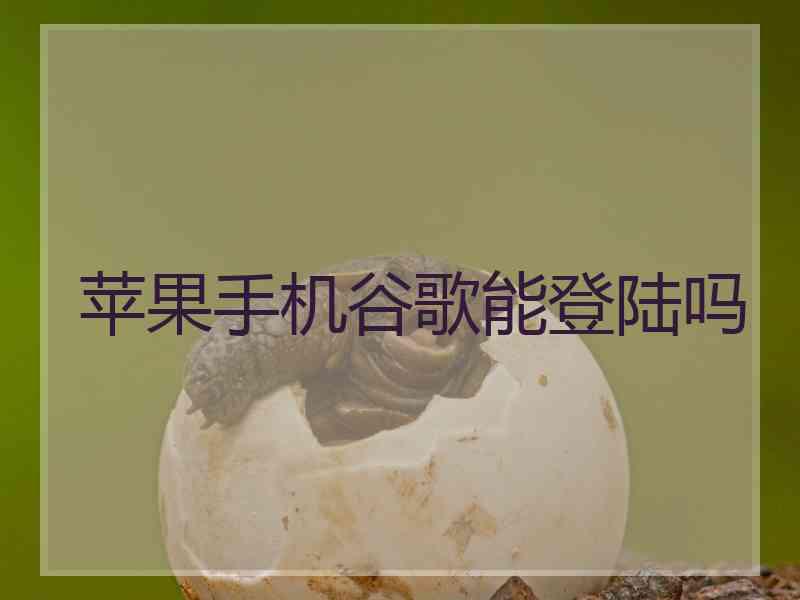 苹果手机谷歌能登陆吗 苹果手机谷歌能登陆吗