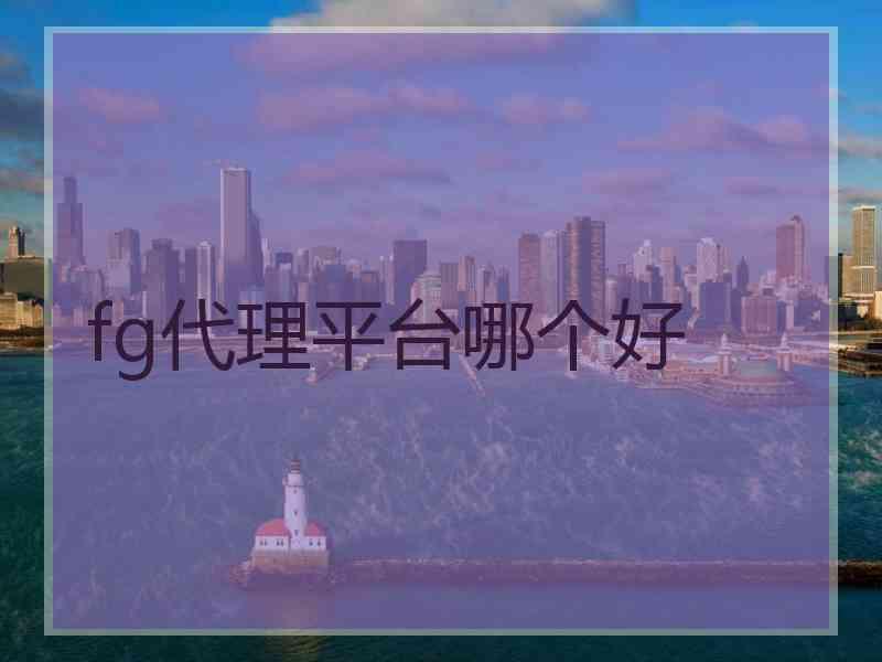 fg代理平台哪个好 fg代理平台哪个好