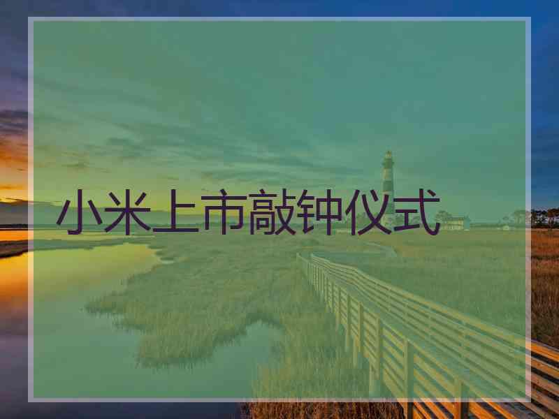 小米上市敲钟仪式 小米上市敲钟仪式