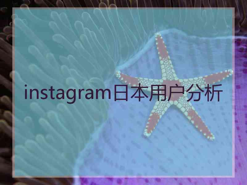 instagram日本用户分析 instagram日本用户分析