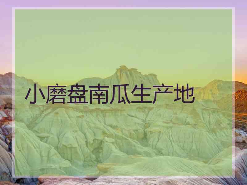 小磨盘南瓜生产地