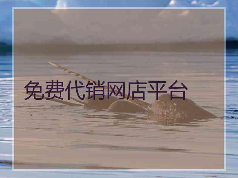 免费代销网店平台