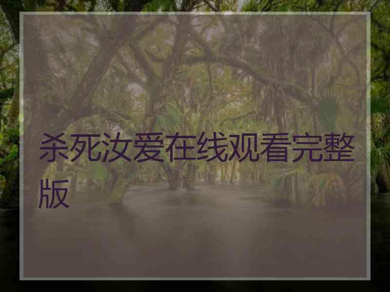杀死汝爱在线观看完整版