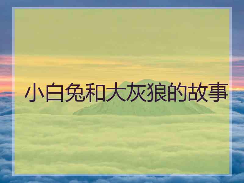 小白兔和大灰狼的故事