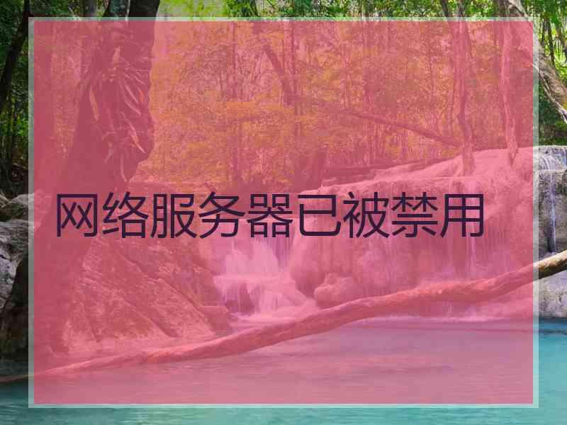 网络服务器已被禁用