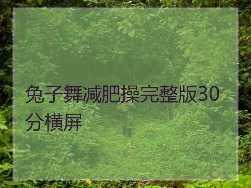 兔子舞减肥操完整版30分横屏
