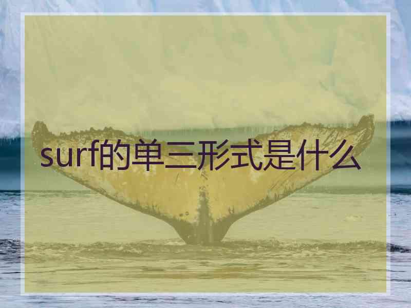 surf的单三形式是什么